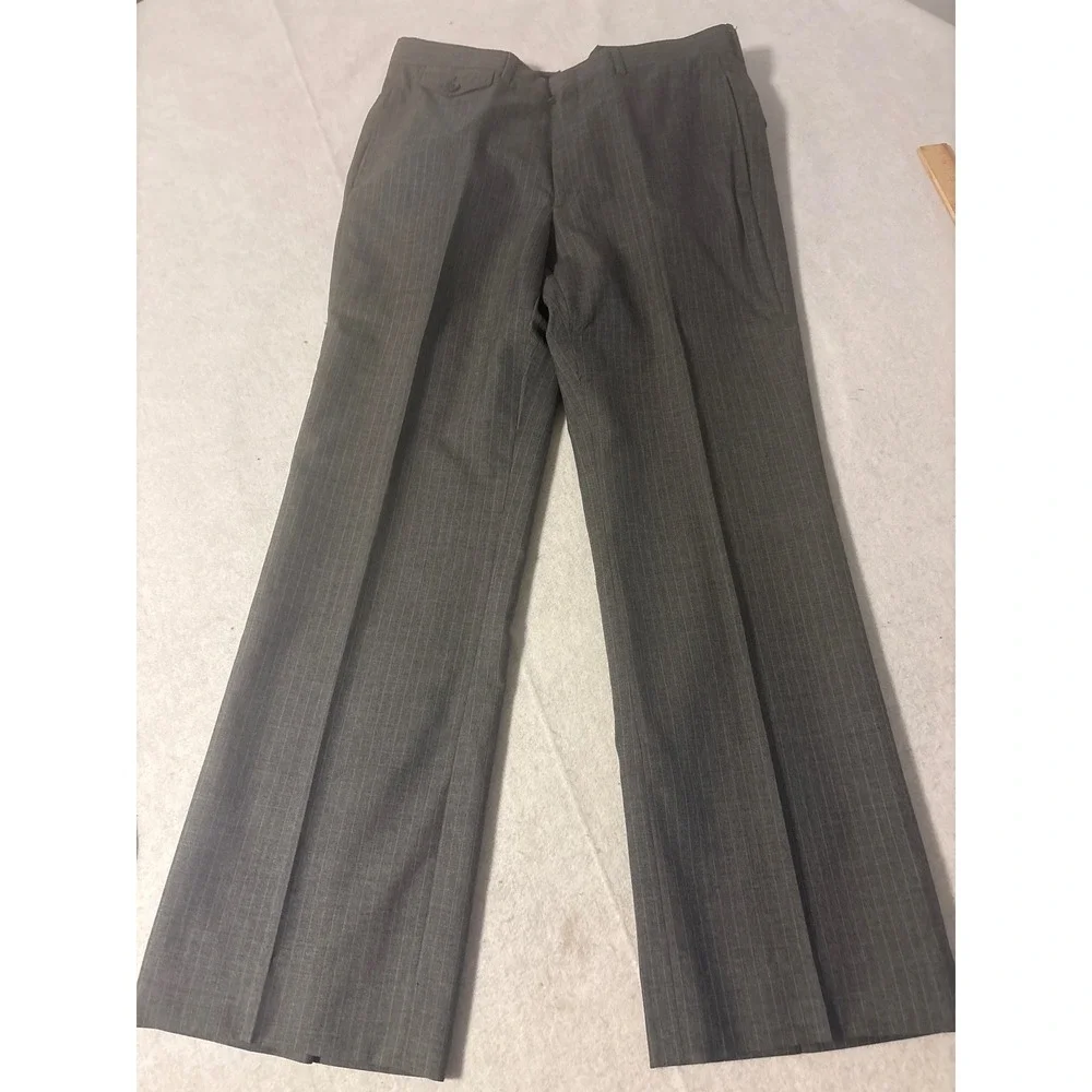 Polo University Ralph Lauren Blazer Mens‎ Grey Pinstripe SZ 37R Pant31x30